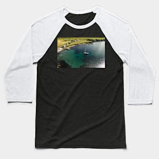 Yacht in Houbie Bay Baseball T-Shirt